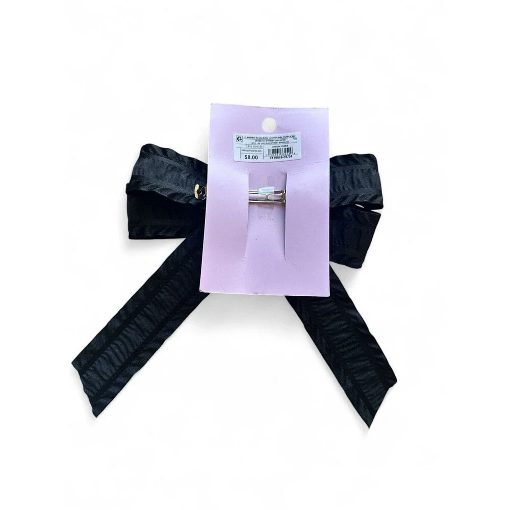 NWT Bundle 3 Wild Fable Women's Textured Hair Bow Barrette Hair Clip Black $24